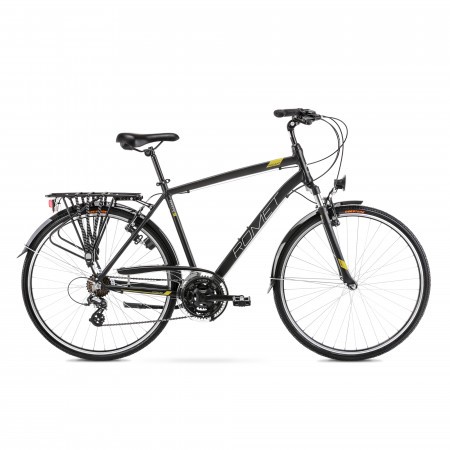 Bicicleta de Trekking/Oras pentru barbati Romet Wagant Negru/Galben 2022