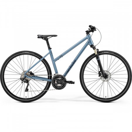 Bicicleta de trekking/oras pentru femei Merida Crossway Lady XT Edition Albastru metalizat/Bleumarin 2021