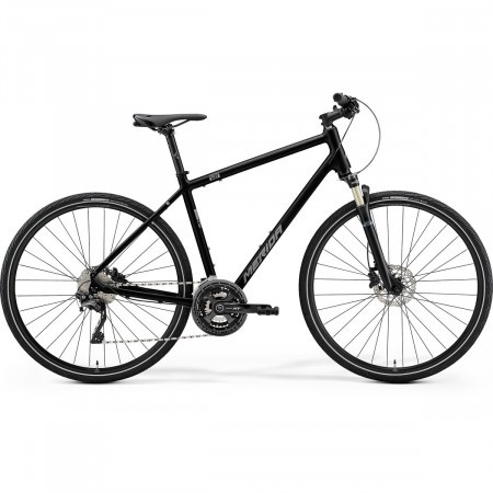 Bicicleta de trekking/oras pentru barbati Merida Crossway XT Edition Negru perlat/Argintiu mat 2021