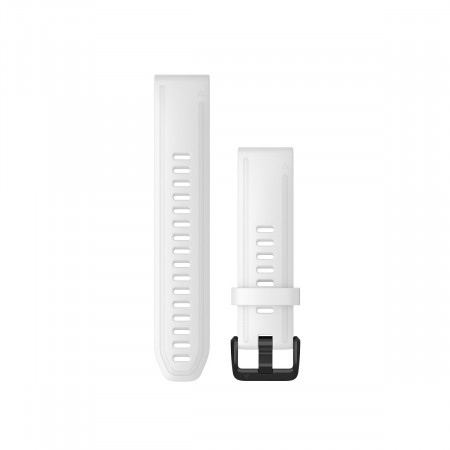 Curea Garmin Quickfit 20 silicon white black Fenix 5S/6S