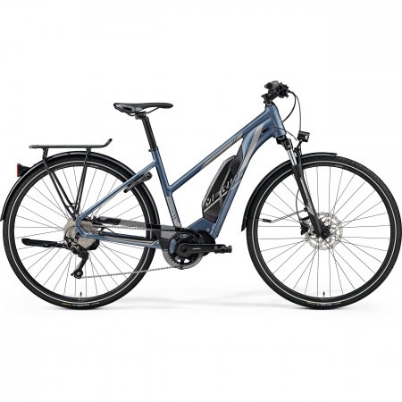 Bicicleta electrica pentru femei Merida eSPRESSO 200 EQ Dama Albastru Otel(Argintiu) 2019