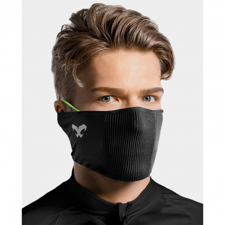 Masca pentru sportivi pentru vreme calda Naroo F1s cu filtrare particule Negru