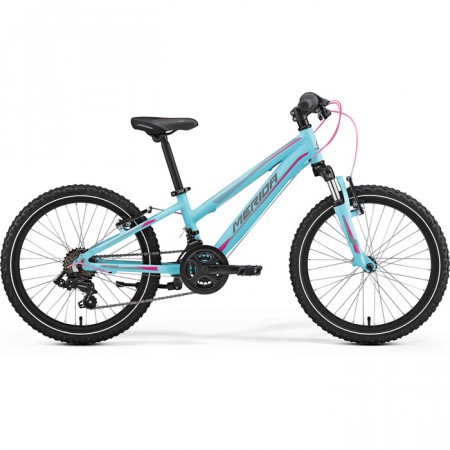 Bicicleta pentru copii Merida Matts J.20 Albastru/Roz/Gri 2017