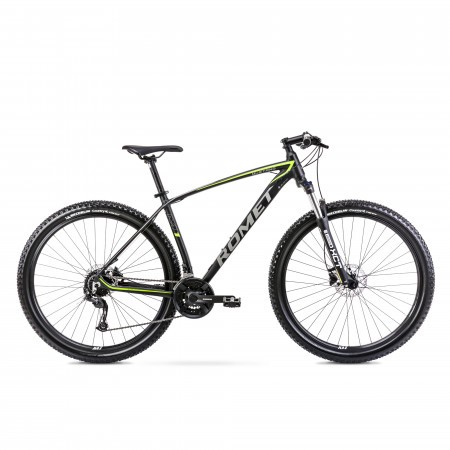 Bicicleta de munte unisex Romet Mustang M1 Negru/Verde 2022