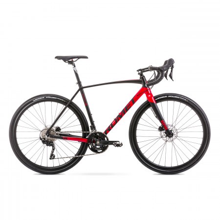 Bicicleta gravel pentru barbati Aspre 2 Negru/Rosu 2020