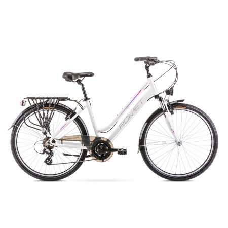 Bicicleta de trekking/oras pentru femei Gazela 26 1 Alb/Roz 2020