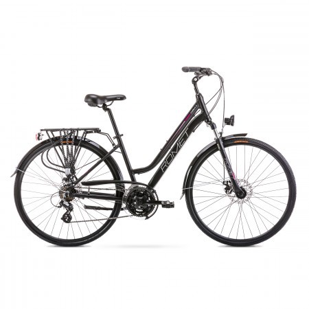 Bicicleta de trekking/oras pentru femei Gazela 2 Negru/Roz 2020
