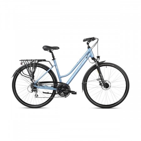 Bicicleta de trekking/oras pentru femei Romet Gazela 4 Albastru/Bleumarin 2023