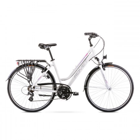 Bicicleta de trekking/oras pentru femei Gazela Alb/Roz 2020