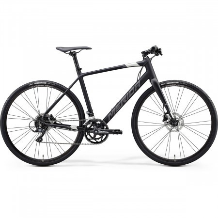 Bicicleta cursiera unisex Merida Speeder 200 Negru mat/Argintiu 2021