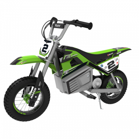 Motocicleta electrica pentru copii 13+ ani Razor SX350 Dirt Rocket McGrath Verde