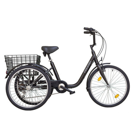 Tricicleta adulti Koliken Gommer 24 6 viteze Negru (Produs buy back)