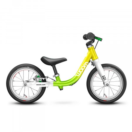 Bicicleta fara pedale pentru copii Woom 1 Atomic Neon