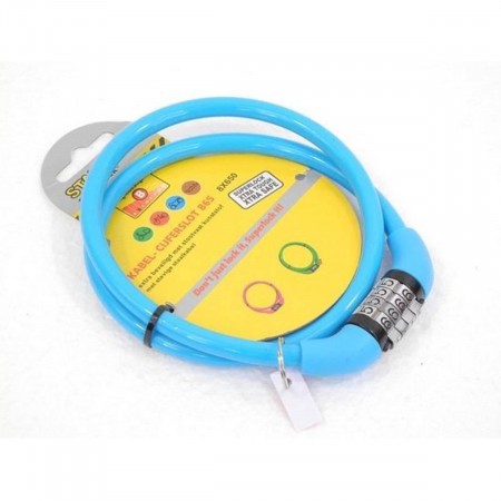 Antifurt cablu cifru Stahlex 865 8mmx65cm Albastru