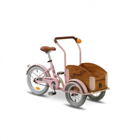 Bicicleta cargo unisex Pegas Mini Cargo 1 viteza Roz Bujor
