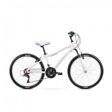 Bicicleta pentru copii Romet Jolene 24 S/13 Alb/Albastru/Roz 2022