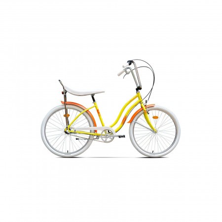 Bicicleta de oras pentru femei Pegas Strada 2 3S Galben Floare