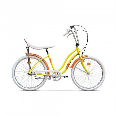 Bicicleta de oras pentru femei Pegas Strada 2 Aluminiu 3S Galben Floare