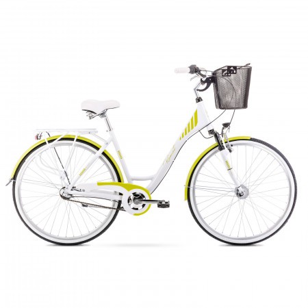 Bicicleta de oras pentru femei Romet Art Deco 3 Alb/Verde 2021
