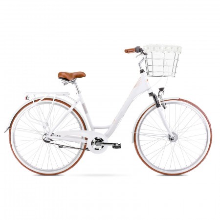 Bicicleta de oras pentru femei Romet Art Deco Classic Alb 2021