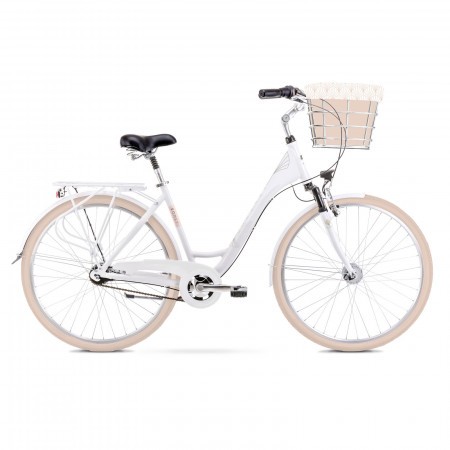 Bicicleta de oras pentru femei Romet Art Deco Lux Alb 2021