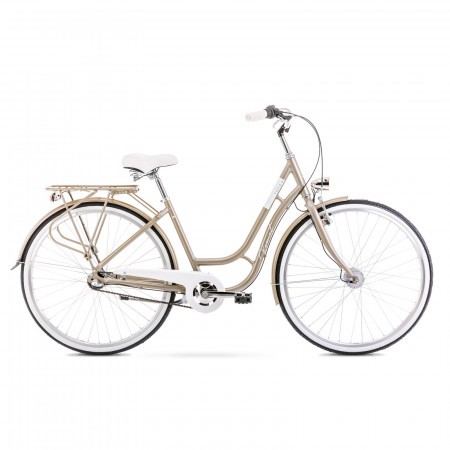 Bicicleta de oras pentru femei Romet Luiza 3S M/18 Bej sampanie 2021