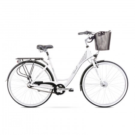 Bicicleta de oras pentru femei Romet Moderne 7 Alb/Negru 2021