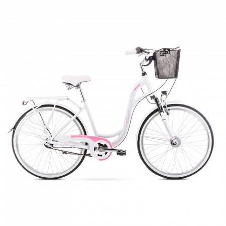 Bicicleta de oras pentru femei Romet Symfonia 2 Alb/Roz 2021