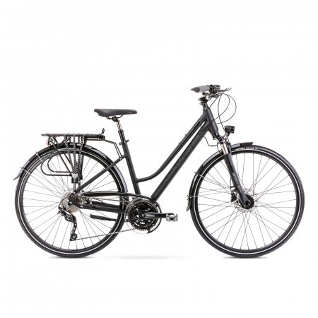 Bicicleta de trekking pentru femei Romet Gazela 9 Negru 2021