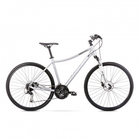 Bicicleta de trekking pentru femei Romet Orkan 3 D Argintiu 2021