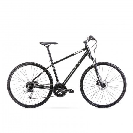 Bicicleta de trekking pentru barbati Romet Orkan 3 M Negru/Argintiu 2021