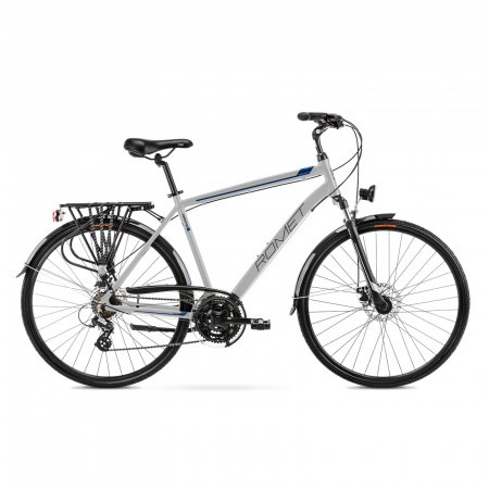 Bicicleta de trekking pentru barbati Romet Wagant 2 Argintiu/Albastru 2021