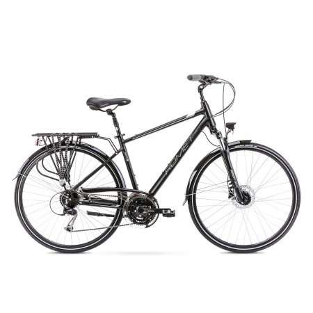 Bicicleta de trekking pentru barbati Romet Wagant 6 Negru/Argintiu 2021