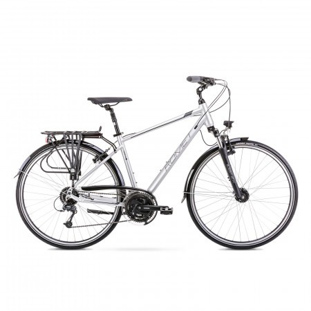 Bicicleta de trekking pentru barbati Romet Wagant 7 Argintiu/Negru 2021