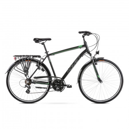 Bicicleta de trekking pentru barbati Romet Wagant Negru/Verde 2021