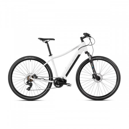 Bicicleta electrica de trekking femei Romet Orkan 1 D MM Alb/Argintiu 2023