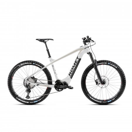 Bicicleta electrica MTB unisex Romet ERM 205 Carbon Alb/Galben 2023