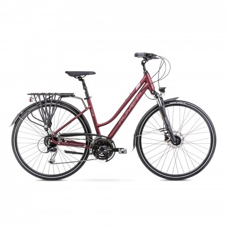 Bicicleta de Trekking/Oras pentru femei Romet Gazela 6 Visiniu/Grafit 2022