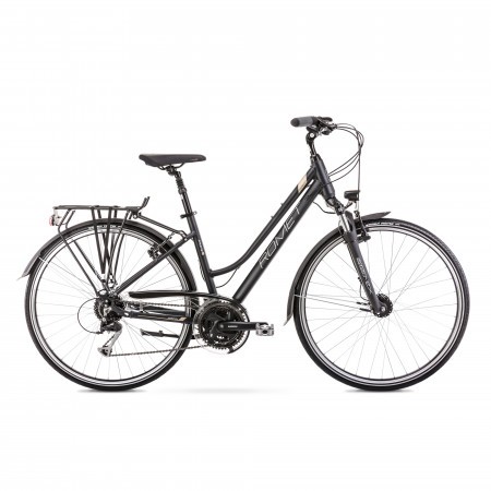 Bicicleta de Trekking/Oras pentru femei Romet Gazela 7 Negru/Cupru 2022