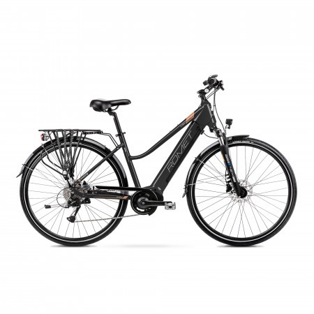 Bicicleta electrica pentru femei Romet Gazela 2 MM 320Wh Negru/Cupru 2021