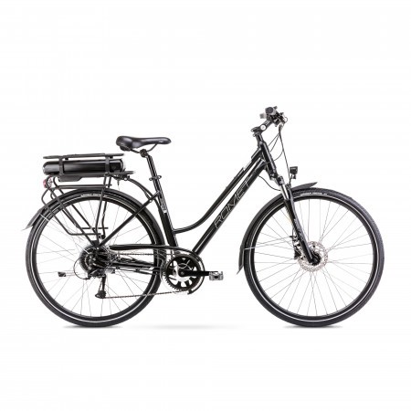 Bicicleta Electrica pentru femei Romet Gazela RM 2 Negru/Alb 2022