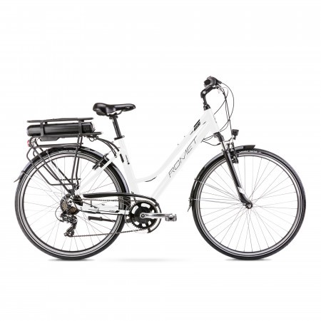 Bicicleta Electrica pentru femei Romet Gazela RM Alb/Negru 2022