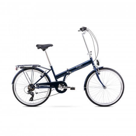 Bicicleta pliabila unisex Romet Jubilat Eco Albastru inchis 2022