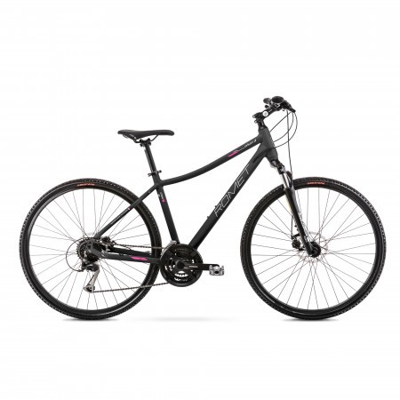 Bicicleta de Trekking pentru femei Romet Orkan 3 D Negru/Roz 2022