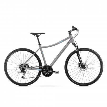 Bicicleta de Trekking pentru femei Romet Orkan 4 D Gri/Turcoaz 2022