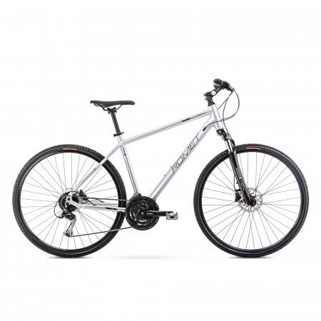 Bicicleta de Trekking pentru barbati Romet Orkan 4 M Argintiu/Negru 2022