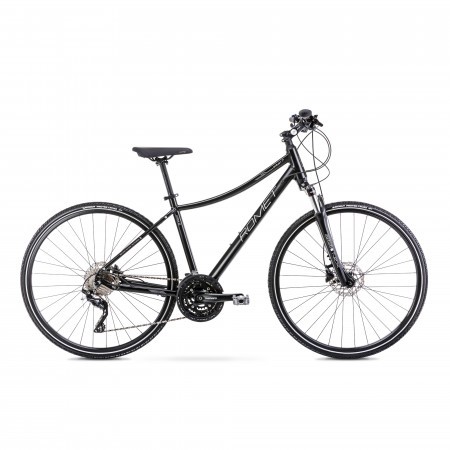 Bicicleta de Trekking pentru femei Romet Orkan 7 D Negru/Grafit 2022