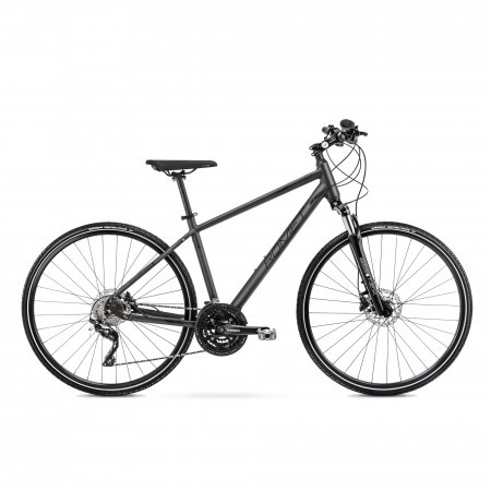 Bicicleta de Trekking pentru barbati Romet Orkan 7 M Grafit/Negru 2022
