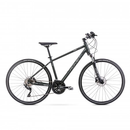 Bicicleta de Trekking pentru barbati Romet Orkan 7 M Verde/Grafit 2022