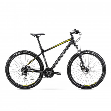 Bicicleta de Munte pentru barbati Romet Rambler R7.2 Negru/Gri/Galben 2022
